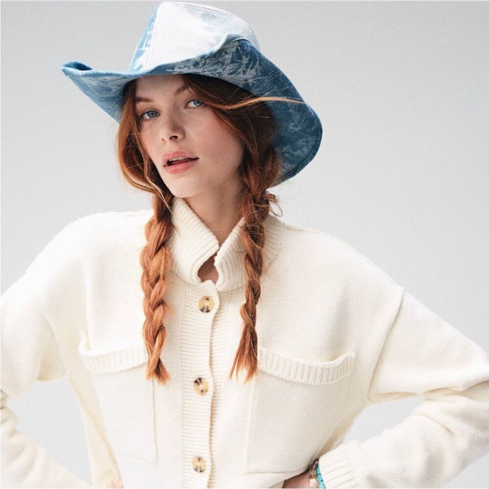 Wyeth Washed Denim Blue Cowboy Hat